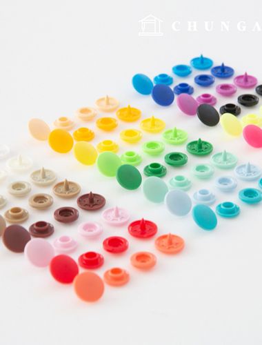 Snap Button Plastic Snap T-Snap Button T Snap Button Clothing Making Round 12mm 23 Types