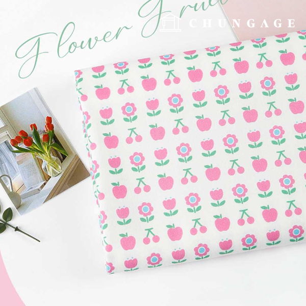 Eco-friendly antibacterial and anti-inflammatory fabric E-DTP cotton 20 count Flower Fruze