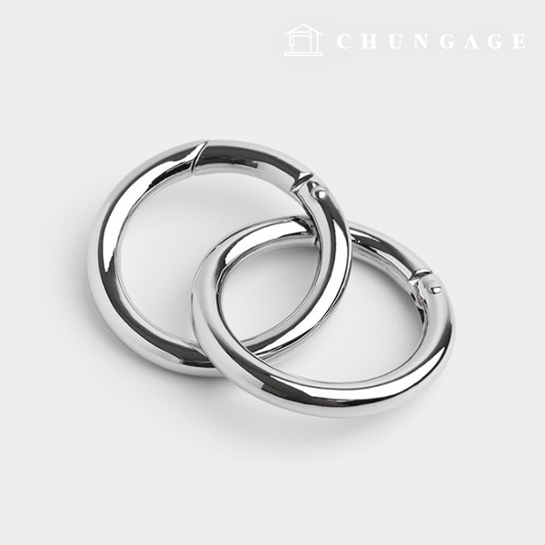 O-ring open type 40mm bag accessories key ring key ring Silver 74276