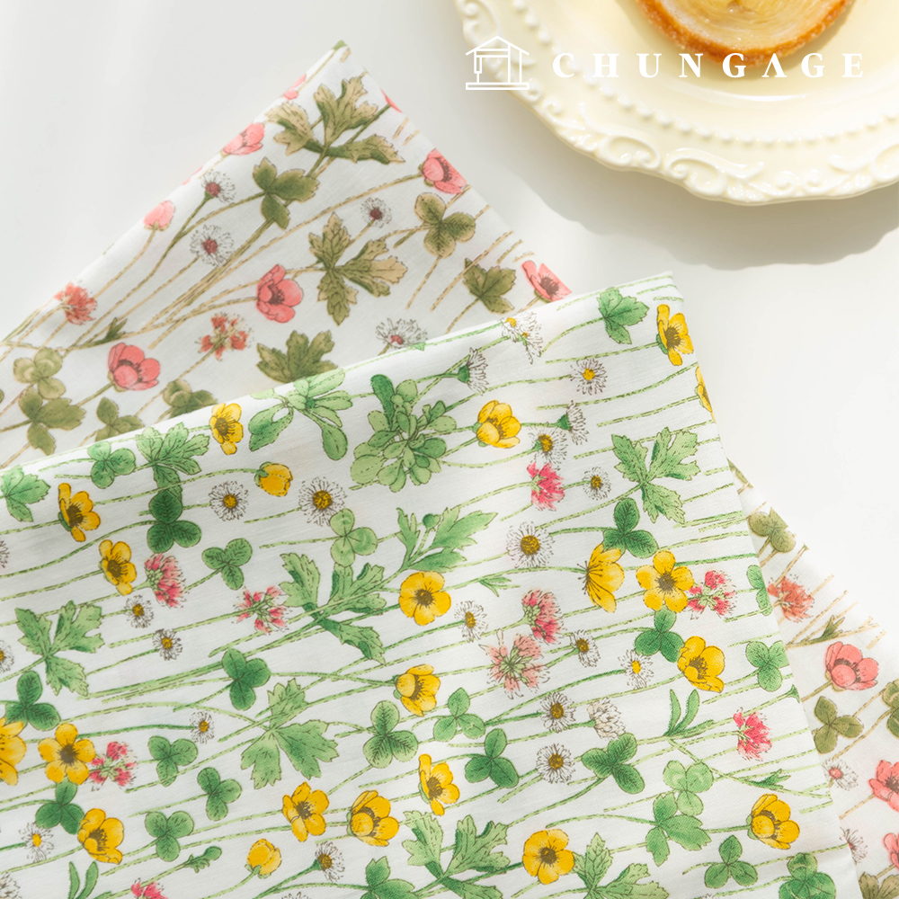 Cotton fabric 30 count high density flower pattern Flower Fabric Horn 2 types