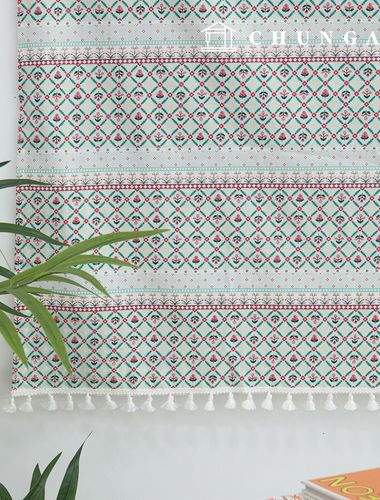 Fabric Package Flower Scrap Fabric Vintage Floral Mint Green Patchwork 3 Types 108