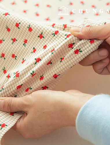 Corduroy Fabric Span Medium Golden 8W Corduroy Fabric Flower Wide Width Winter Fabric Petit Ollie 2 types