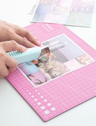 Color Cutting Mat A4 Cutting Desk Mat Cutting Board Pad Pink