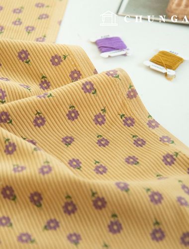 Corduroy Fabric Span Medium Golden 8W Corduroy Fabric Flower Wide Width Winter Fabric Petit Ruel 3 types