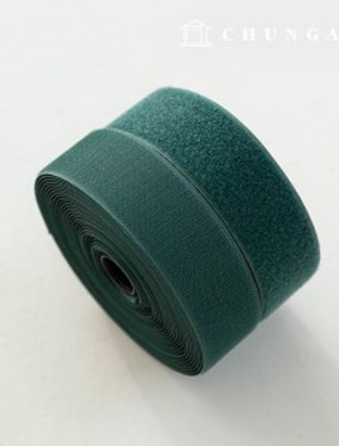Velcro sticky 10 roll double sided set sewing velcro tape 50mm dark green