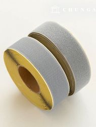 Velcro Hook and Loop 10 Roll Double Sided Set Hook and Loop Tape Adhesive 50mm Gray