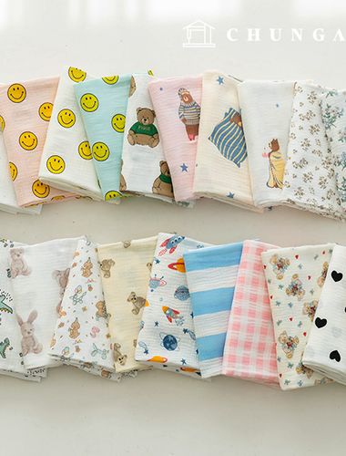 Yoru double gauze fabric cotton non-fluorescent biowashing 36 types swatch book sample book