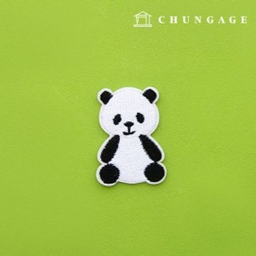 Advanced embroidery patch heat adhesive wappen panda