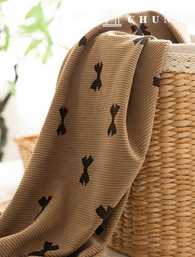 Corduroy Fabric Span Medium Golden 8W Corduroy fabric bowknot fabric Wide Width Winter Fabric Lovely bowknot
