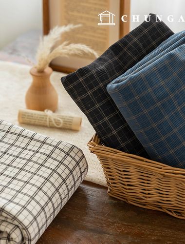 Corduroy Fabric Span Golden 16W Corduroy Square Check Fabric Wide Width Winter Fabric Tech Check 3 Types