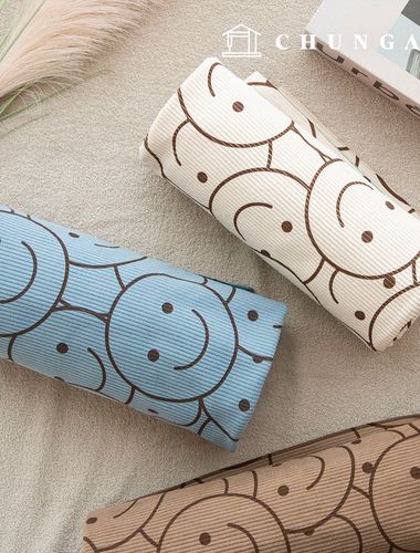 Corduroy Fabric Span Medium Golden 8W Corduroy Fabric Smile Design Wide Width Winter Fabric Cookie Smile 3 Types