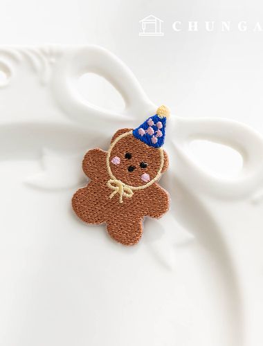 2 types of heat-sealing waffle cone teddy bear decoration patches
