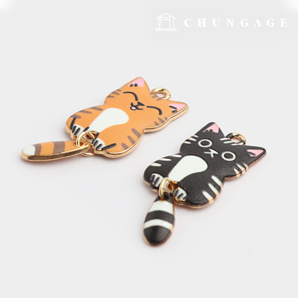 2 pcs of tail-wagging cat ornament 66072