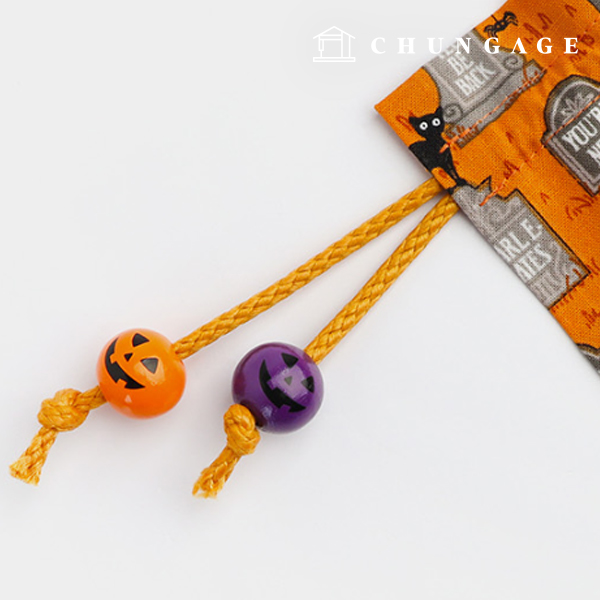 Macrame material wood beads wood beads 16mm Halloween Pumpkin 4 pieces 66085
