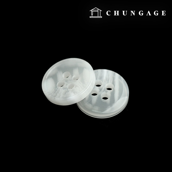 Plastic Shirt Button Ciel Basic 13mm White 10pcs 63708