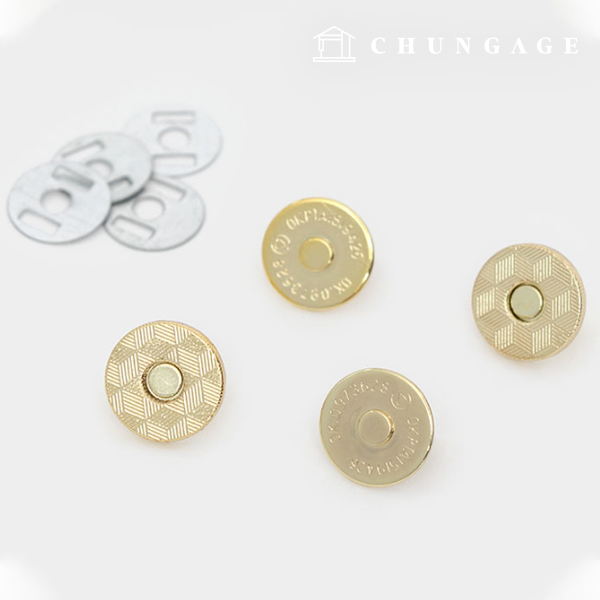 Magnetic Button Snap Button 14mm Slim Round Gold 77166