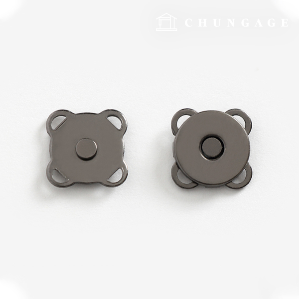 Magnetic Button Snap Applique Button 10mm Metal Grey 85818