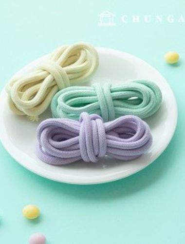 Macrame udon string pastel color string 6mm 3 types