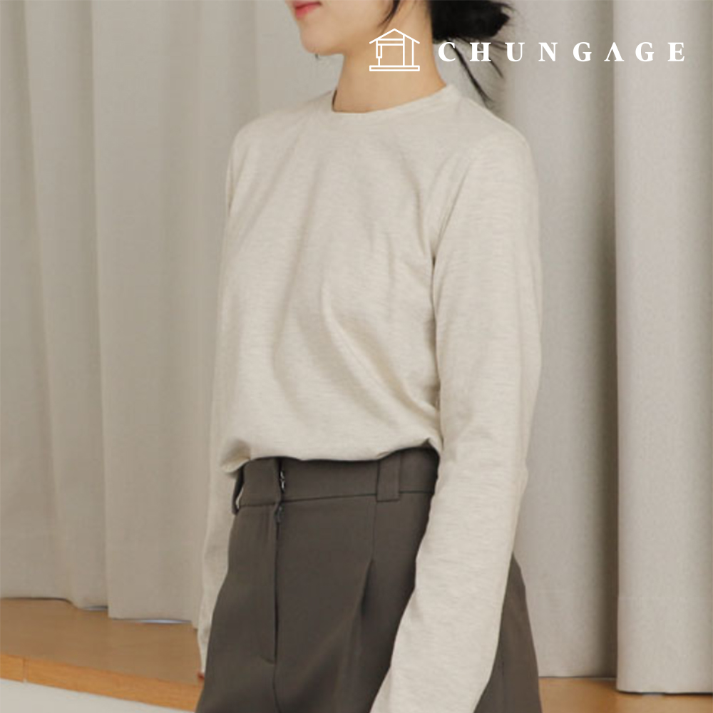 Patterns Women's Basic Round Neck T-shirt P1863