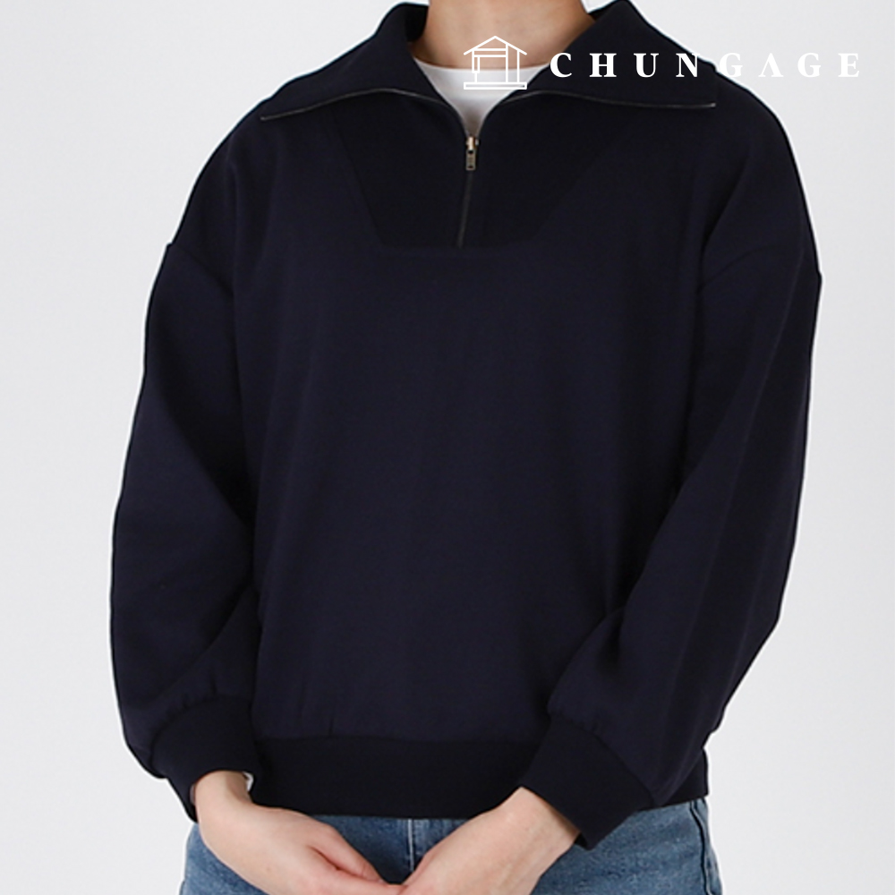 Patterns Unisex Half Zip-up Man to Man Clothing Making P1774