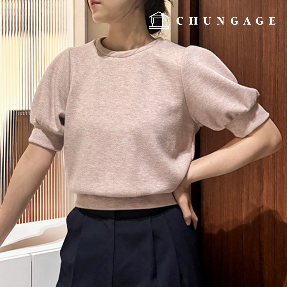 Patterns Women's Crop Puff Short Sleeve Man to Man Clothing Making P1829
