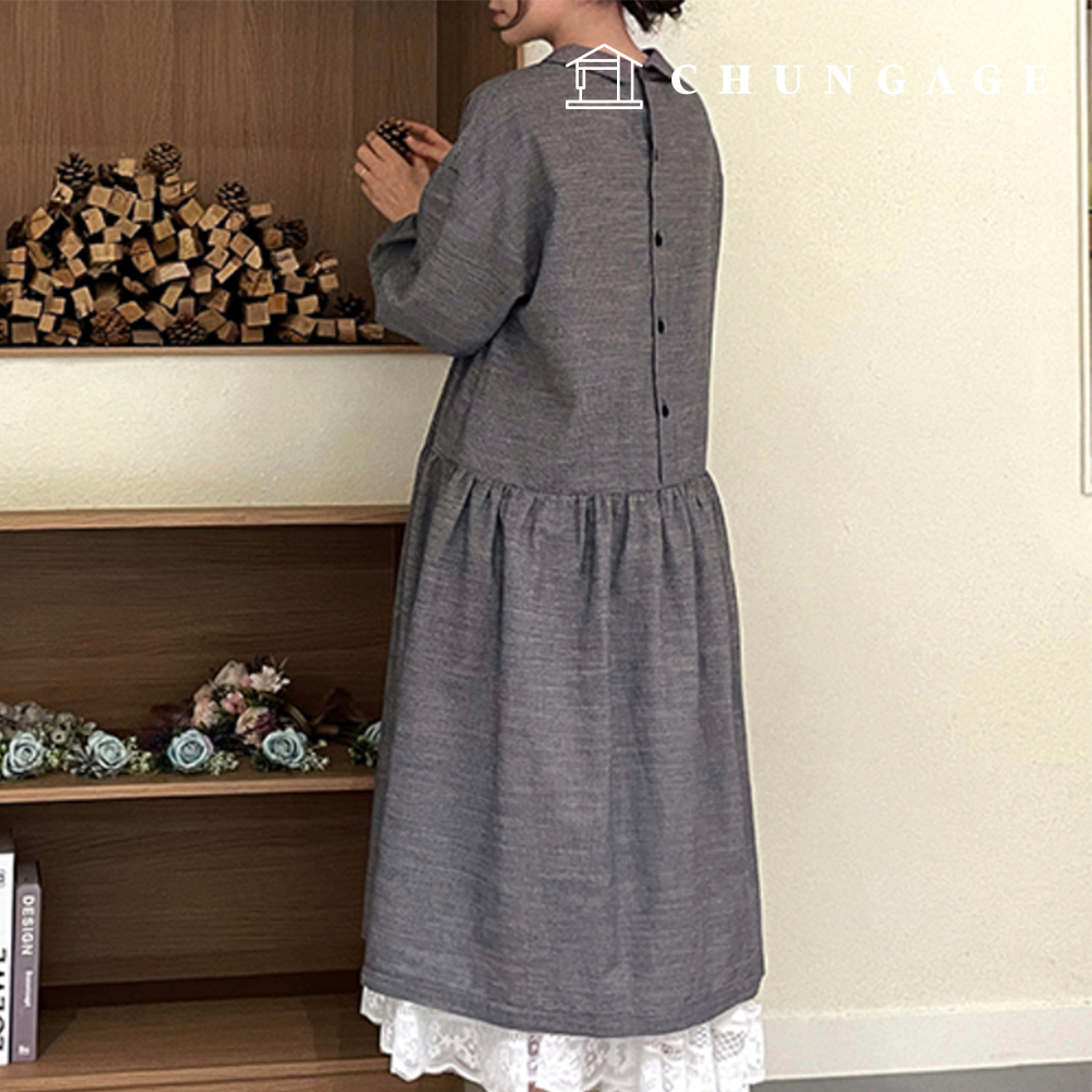 Patterns Women's Loose Fit Low Waist One Piece Dress Making P1844