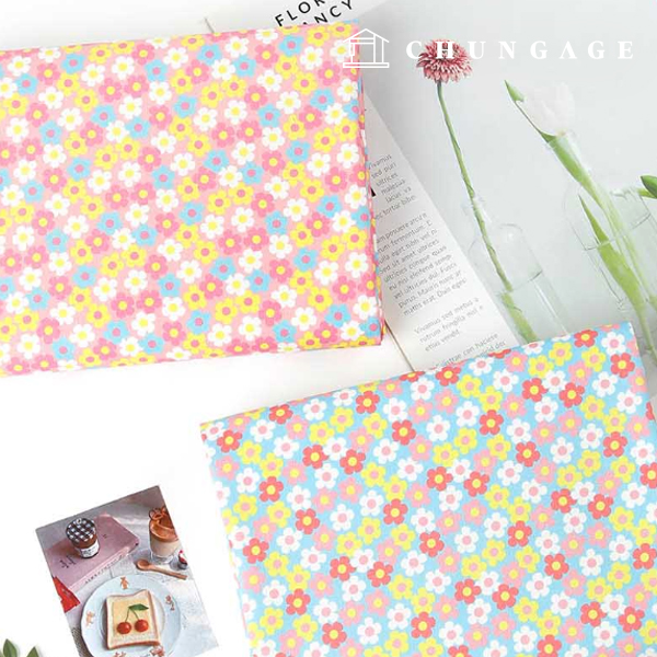 Eco-friendly antibacterial and anti-inflammatory fabric E-DTP cotton 20 count Candy Joy Flower 2 types