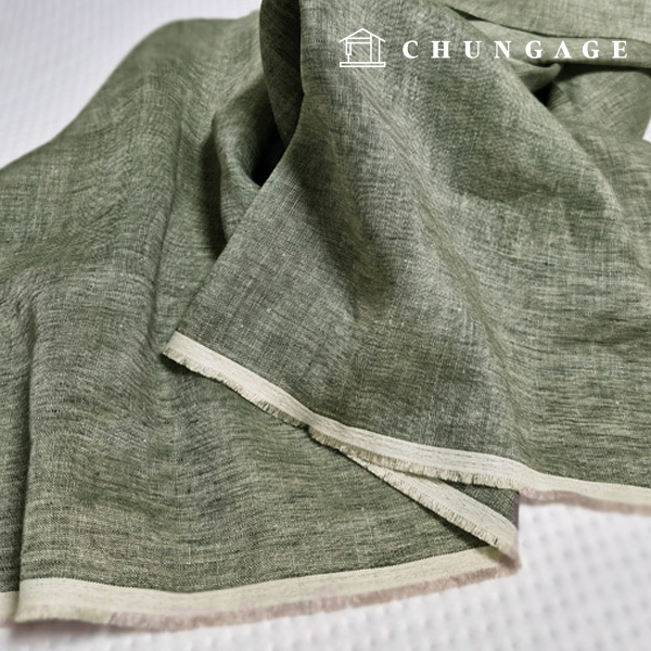 Linen fabric, pure linen, washing 40 count plain fabric, khaki gray