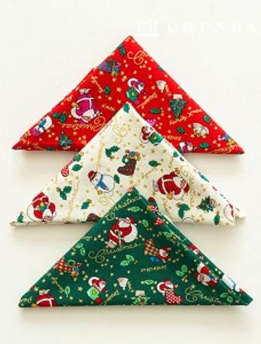 Christmas fabric package piece cloth cotton40 count Santa Claus 3 pack 158