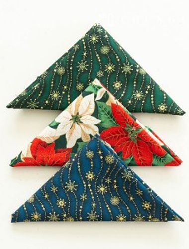 Christmas fabric package piece cloth cotton40 count tinsel 3 pack 159