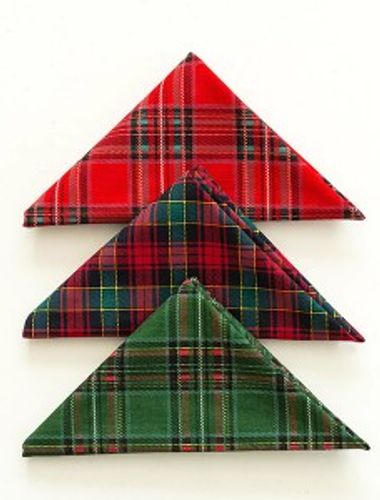 Christmas Check fabric package piece cloth cotton20 count NoelCheck 3 pack 164