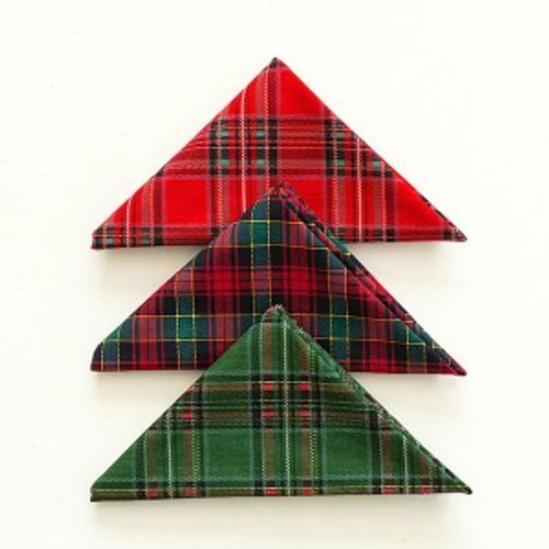 Christmas Check fabric package piece cloth cotton20 count NoelCheck 3 pack 164
