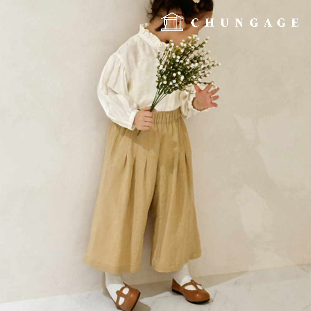 Patterns Children's Linen Wide Banding Pants Pants Making P1838