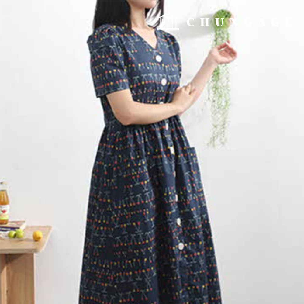 Patterns for Women's Lovely V-neck One Piece Clothing Making P1546