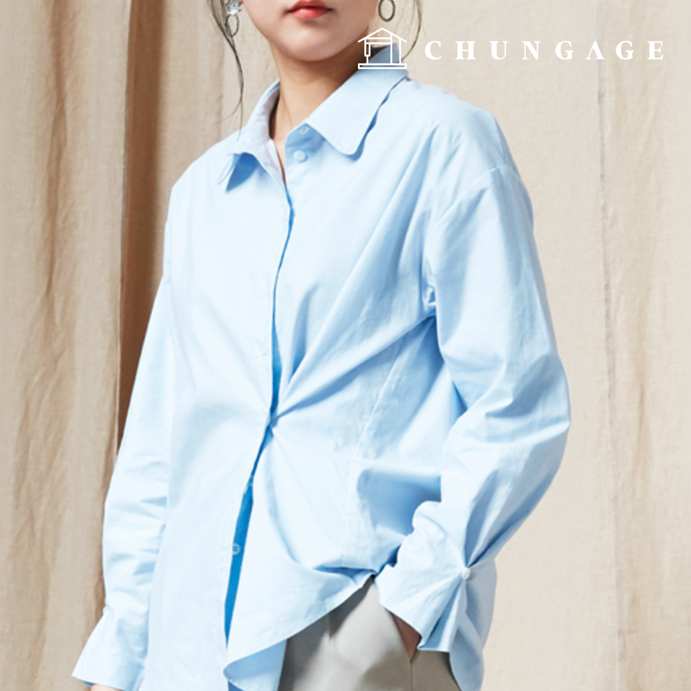 Patterns Women's Basic Daily Two-Way Shirt P1783