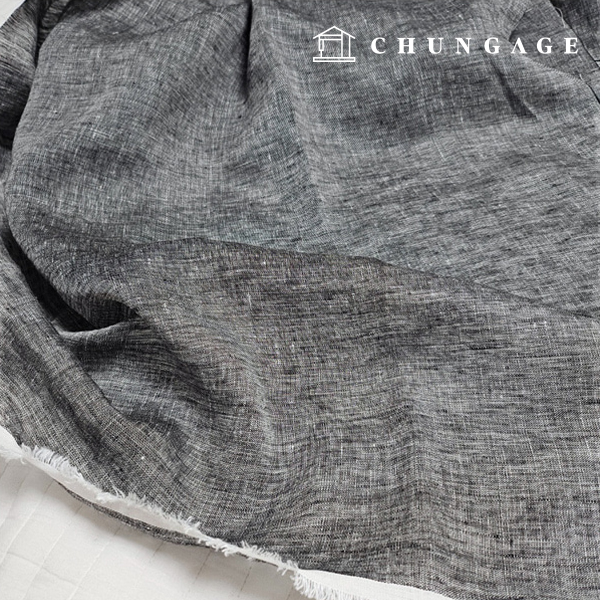 Linen fabric, pure linen, Washing 40 count, Wide Width, Plain Fabric, Gray Scratch, Gradient