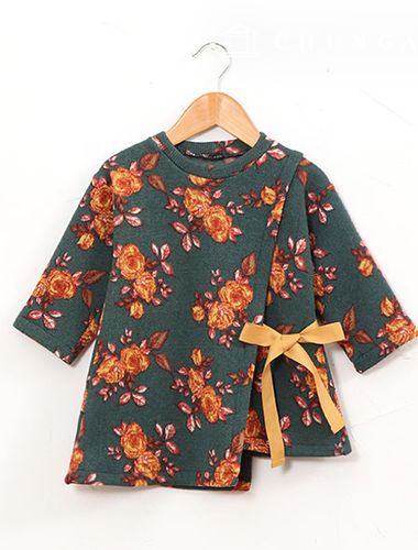 Patterns Children Ribbon Closure Unbalanced One Piece Clothing Making P813