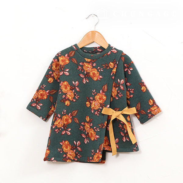 Patterns Children Ribbon Closure Unbalanced One Piece Clothing Making P813