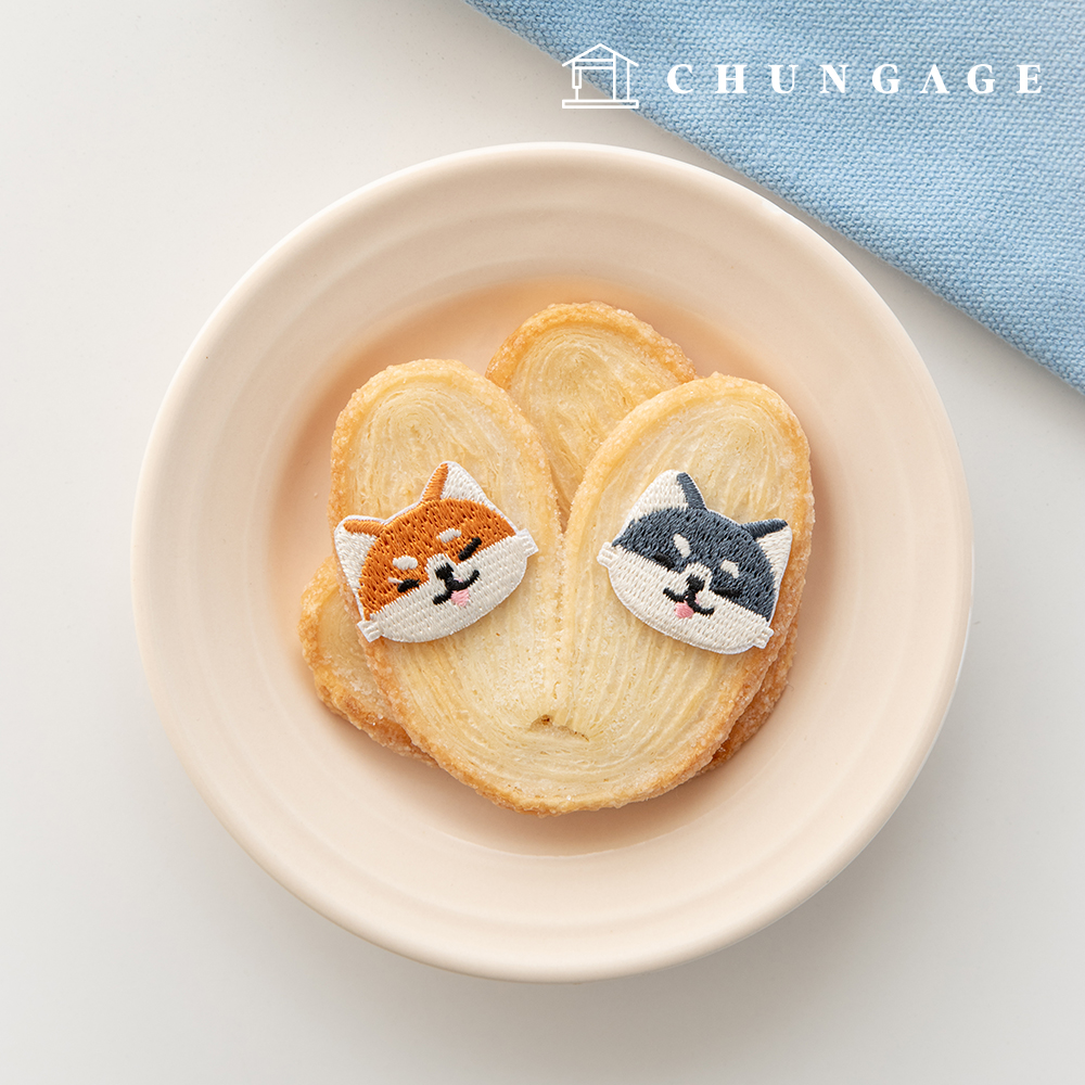 Heat-sealing wappen Shiba Inu smiling eyes puppy wappen dog wappen puppy wappen