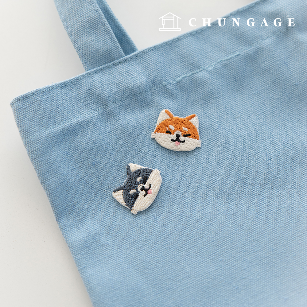 Heat-sealing wappen Shiba Inu smiling eyes puppy wappen dog wappen puppy wappen