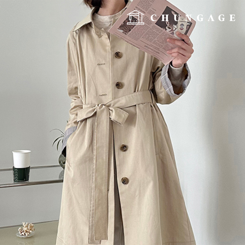 Patterns Women's Harp Color Combination Trench Coat Making P1748