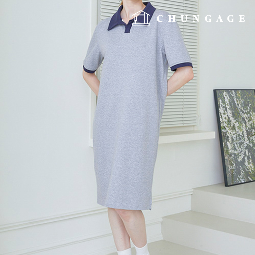 Patterns Women's Open Collar Color Combination One Piece Clothing Making P1727