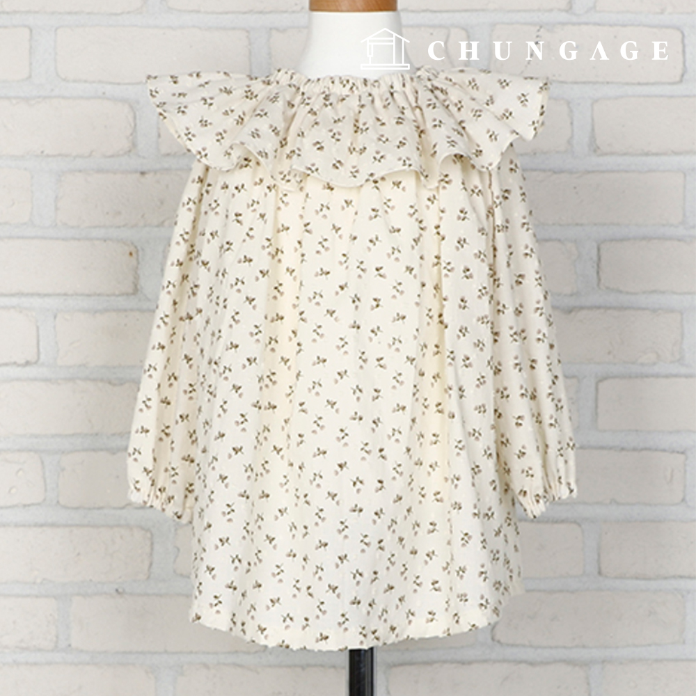 Patterns Children Neckline Banding Ruffle One Piece Clothing Making P1736