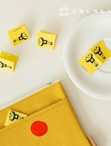 Cotton Label Fitted Label Yellow Manse Gom 5pcs KL076