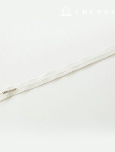 Console Zipper Single Sol Zipper Hidden Zipper 25cm whiteivory