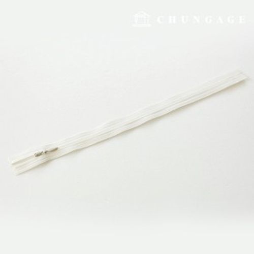 Console Zipper Single Sol Zipper Hidden Zipper 25cm whiteivory