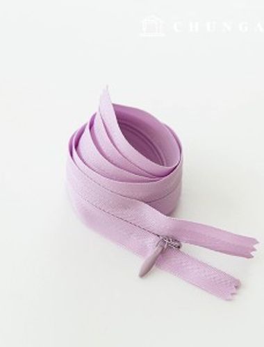 Console Zipper Single Sol Zipper Hidden Zipper 60cm Light Purple