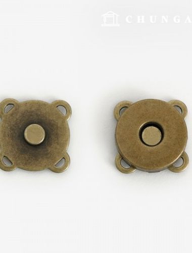Magnetic button snap applique button 18mm antique gold 47930