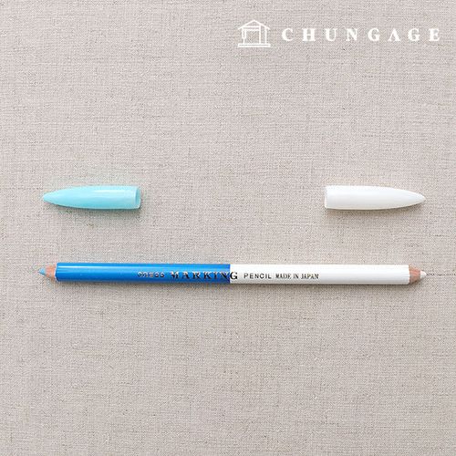 Double-sided pencil chalk blue and white