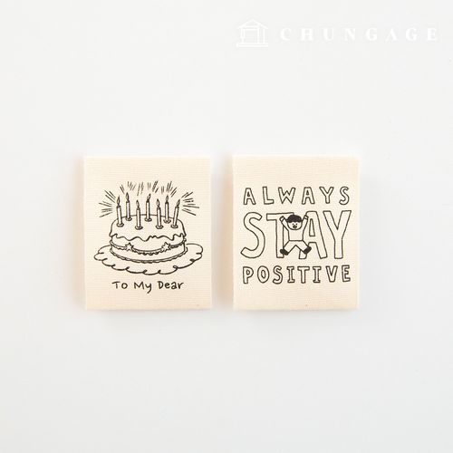 Cotton Label Double-sided Label My Love 2-piece Set